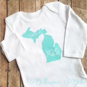 Purely Made Michigan 3 mo Bodysuit NEW mint